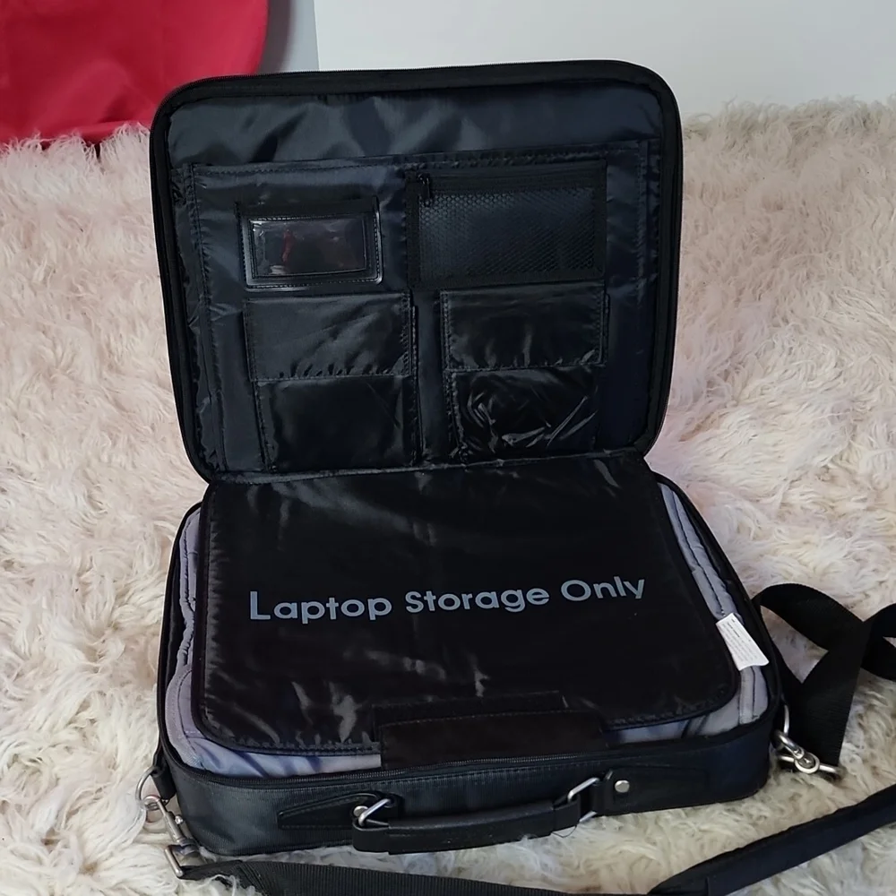 Targus Notepac Messenger Bag Clamshell Laptop Organizer + FREE Solo Checkfast